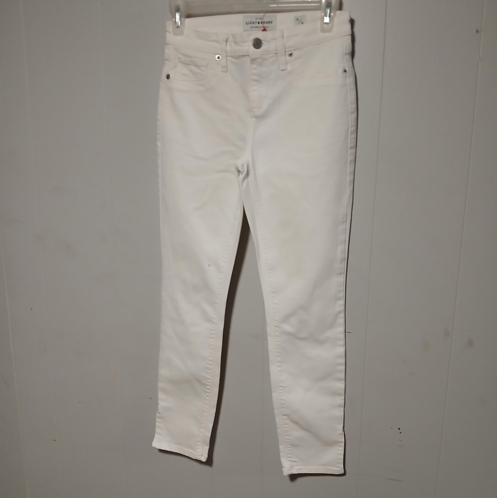 Lucky brand Ava skinny low rise white jeans 26X25